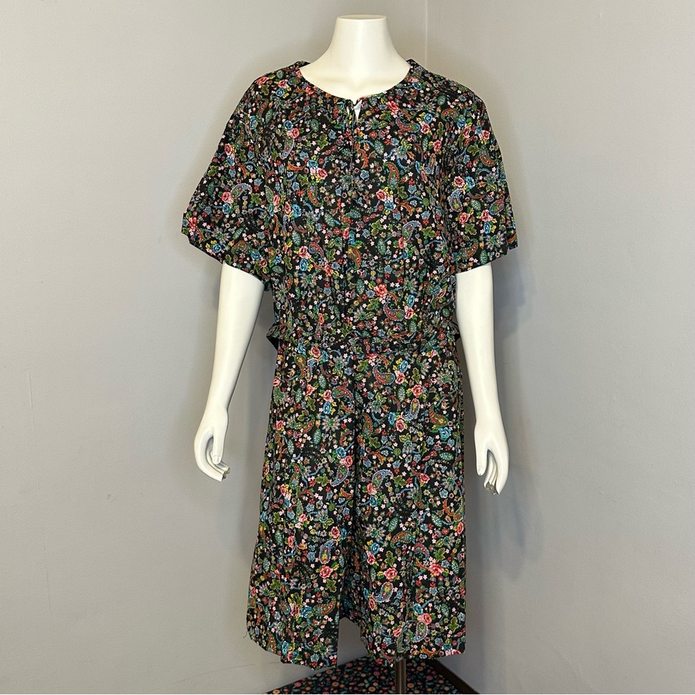 Vintage Floral Paisley Print Dress